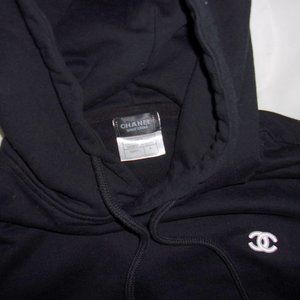 Chanel Black CC Hoodie Logo